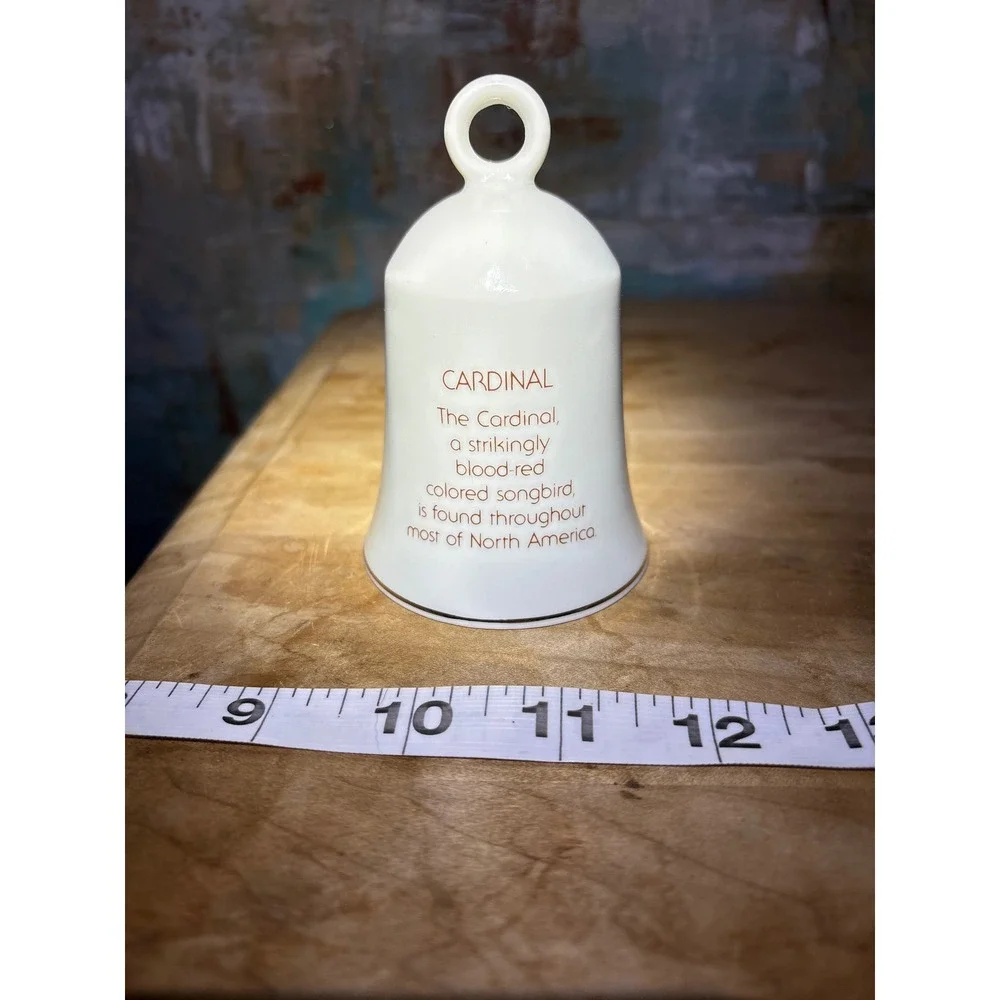 Vintage 1981 Designers Collection Portraits in Flight Cardinal Porcelain Bell
